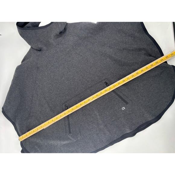 Gap Fit Hooded Poncho Womens Medium Large Gray Oversized Dolman Sleeve Stretchy - Picture 15 of 16